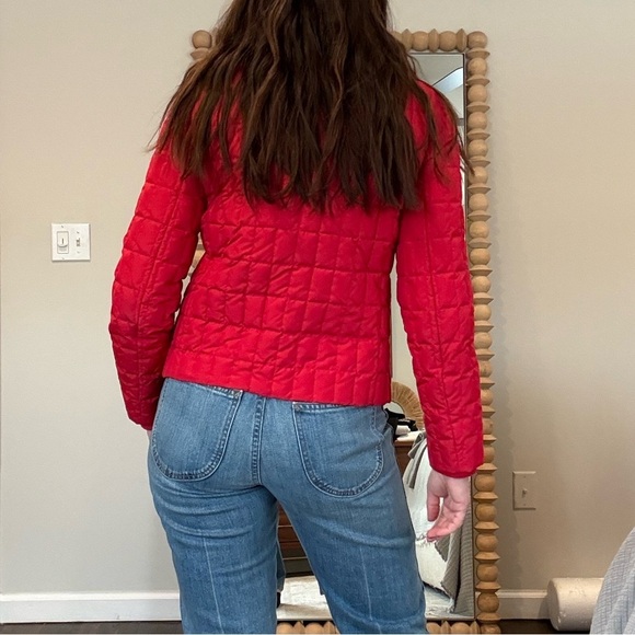 J. Crew Red Quilted Jacket - Picture 3 of 13